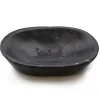 Porte savon ovale classique en marbre noir