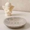 Porte savon ovale en Marbre Crème