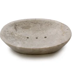 Porte savon ovale en Marbre Crème